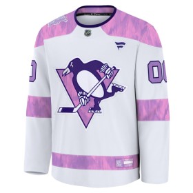 Dresovi Pittsburgh Penguins 2024-25 Fanatics Hockey Fights Cancer Practice Custom Bijela - Muške